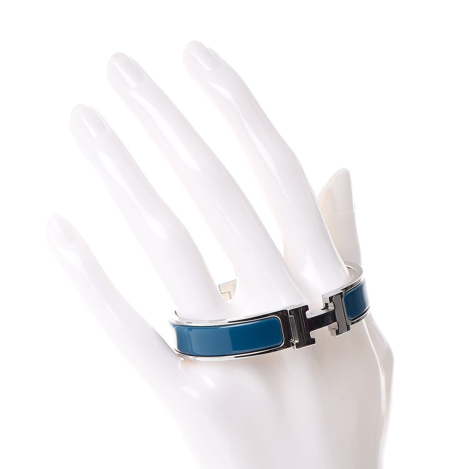 Hermes Enamel Narrow Clic Clac H Bracelet PM Bleu Profond 2 of 4