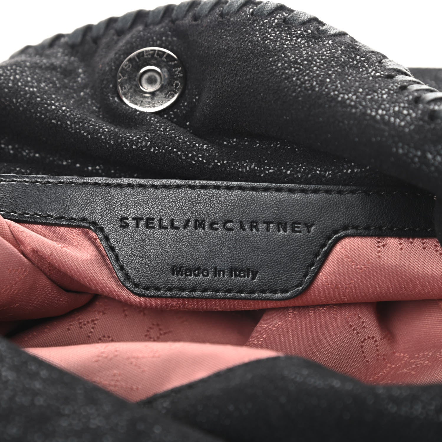 Stella McCartney Shaggy Deer Mini Falabella Fold Over Tote Black 5 of 12