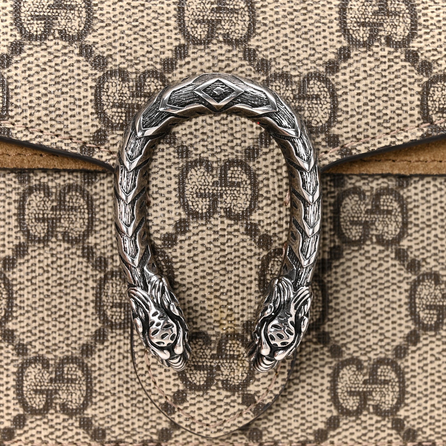GG Supreme Monogram Super Mini Dionysus Shoulder Bag Taupe