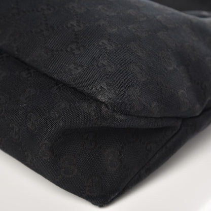 Gucci Monogram Large Horsebit Chain Hobo Black 10 of 13