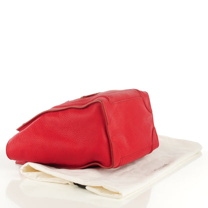 Celine Pebbled Calfskin Mini Luggage Red 4 of 9