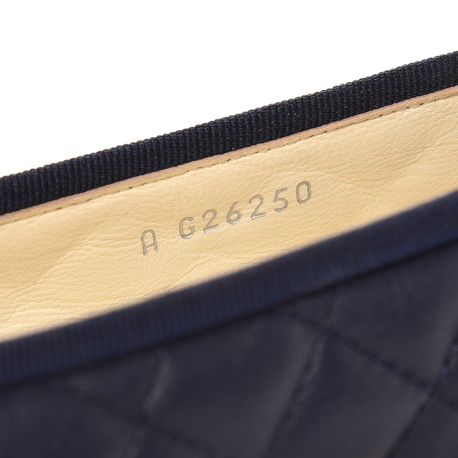 Chanel Lambskin Quilted CC Cap Toe Ballerina Flats 35 Navy 8 of 9