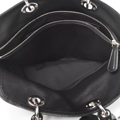 Christian Dior Lambskin Cannage Medium Granville Tote Black 5 of 8