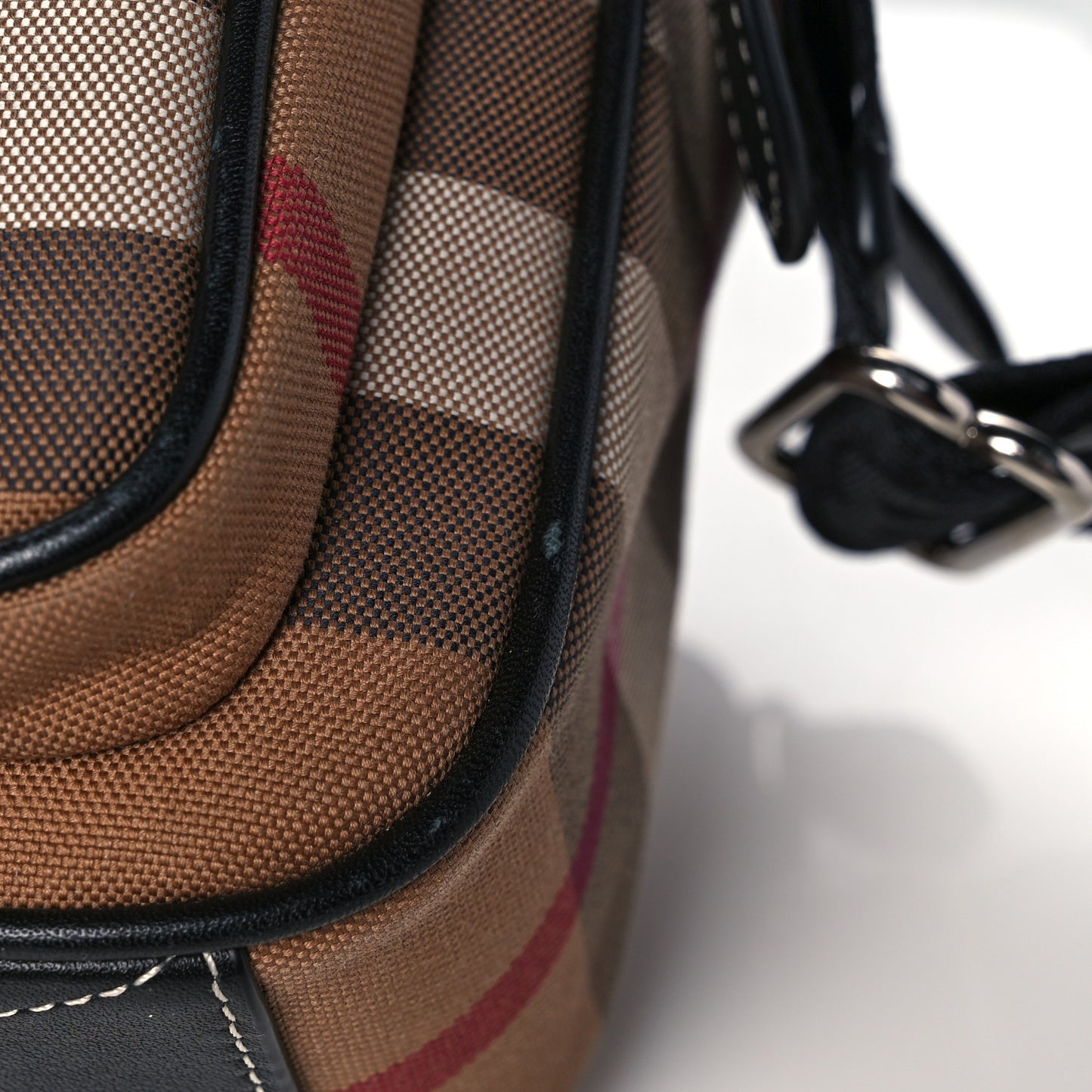 Calfskin Vintage Check Camera Bag Archive Beige