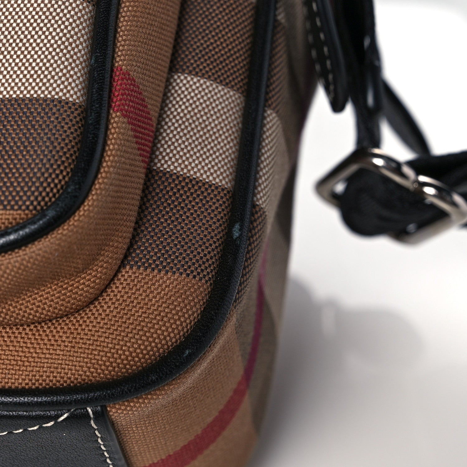 Burberry Calfskin Vintage Check Camera Bag Archive Beige 12 of 14