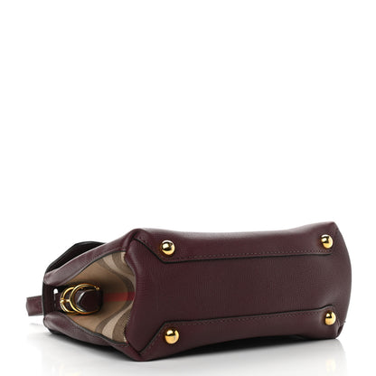 Burberry Derby Calfskin House Check Small Camberley Mahogany Red 4 of 12