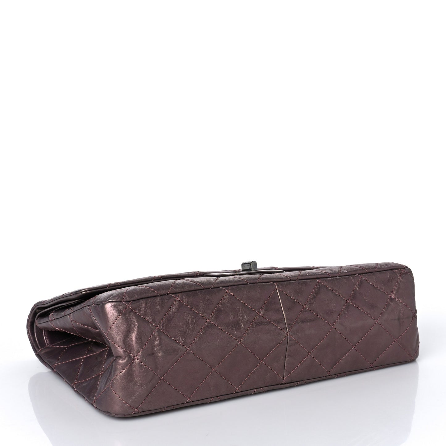 Metallic Aged Calfskin Quilted 2.55 Reissue 227 Flap Rose Fonce