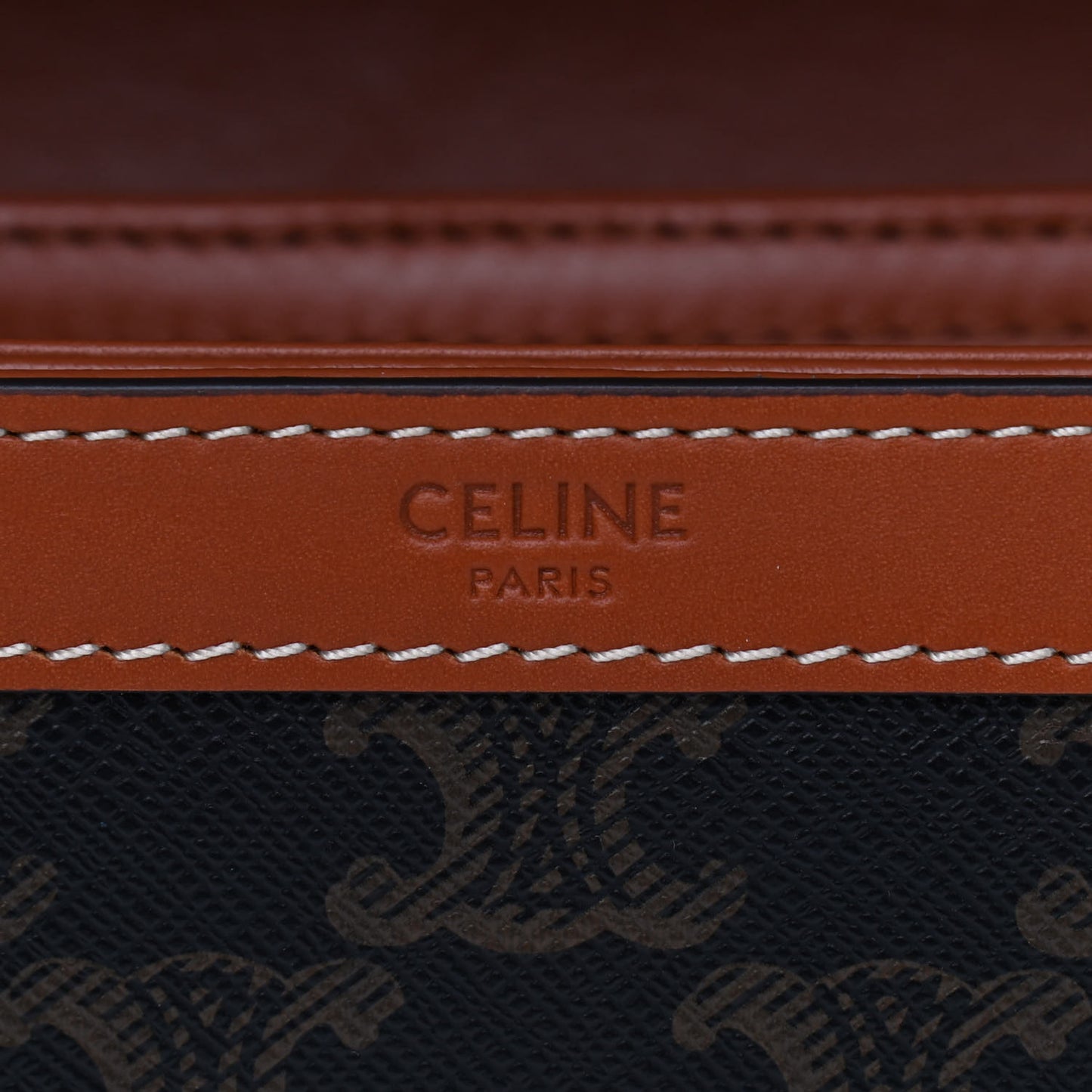 Triomphe Canvas Calfskin Medium Triomphe Tan