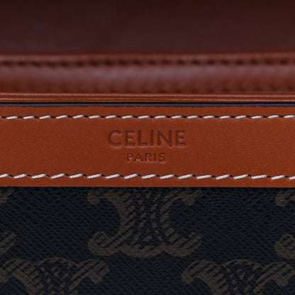 Celine Triomphe Canvas Calfskin Medium Triomphe Tan 7 of 11