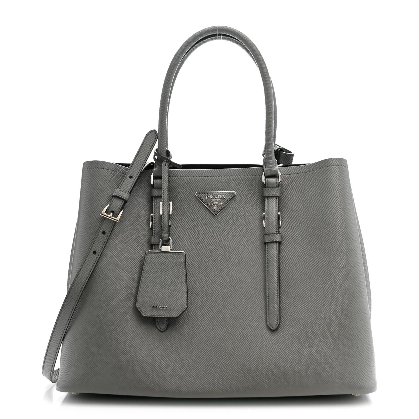Saffiano Cuir Medium Double Handle Tote Marmo
