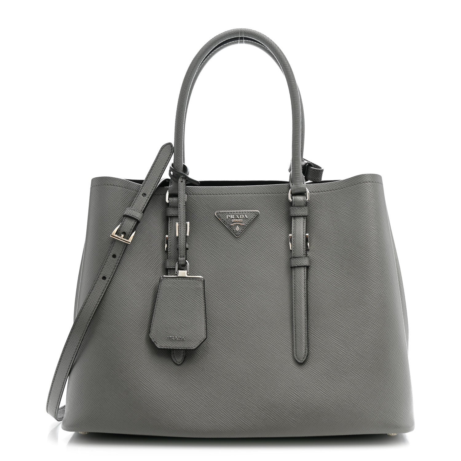 Prada Saffiano Cuir Medium Double Handle Tote Marmo 1 of 14