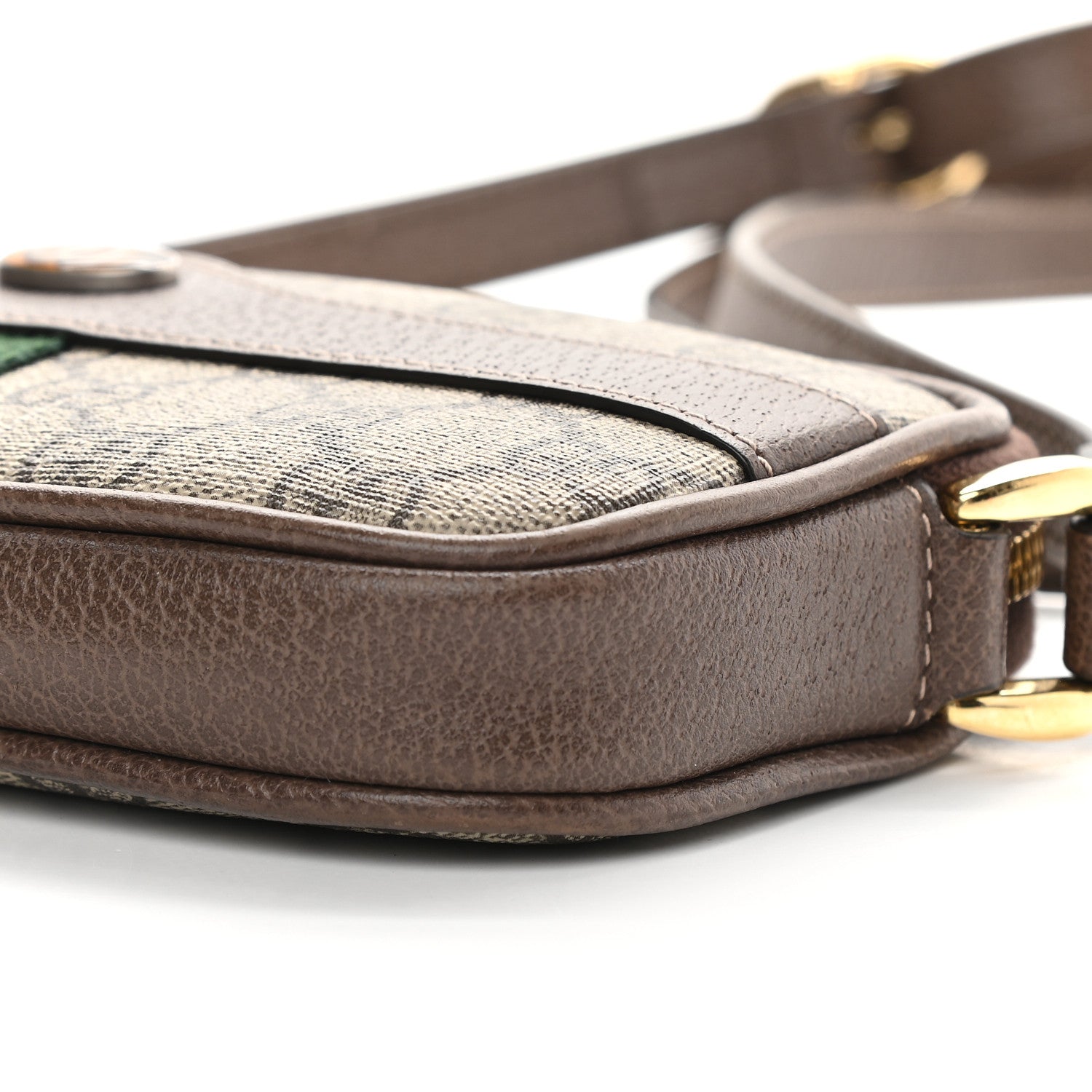 Gucci GG Supreme Monogram Web Mini Ophidia GG Bag Brown 9 of 10