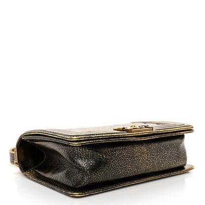 Chanel Cracked Metallic Calfskin Quilted Medium Boy Flap Gold 4 of 11