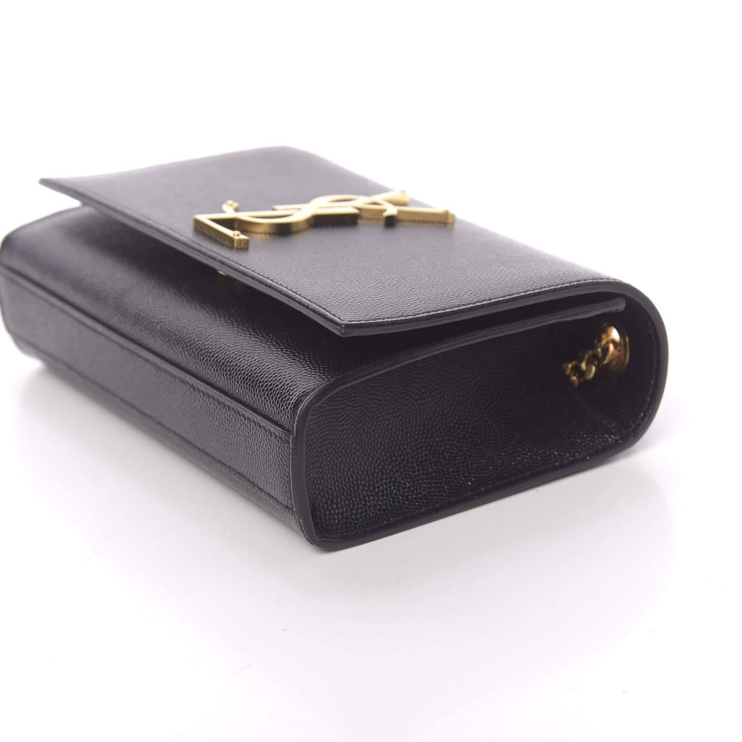 Saint Laurent Grain De Poudre Small Monogram Kate Satchel Black 8 of 9