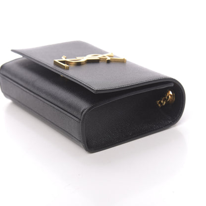 Saint Laurent Grain De Poudre Small Monogram Kate Satchel Black 8 of 9