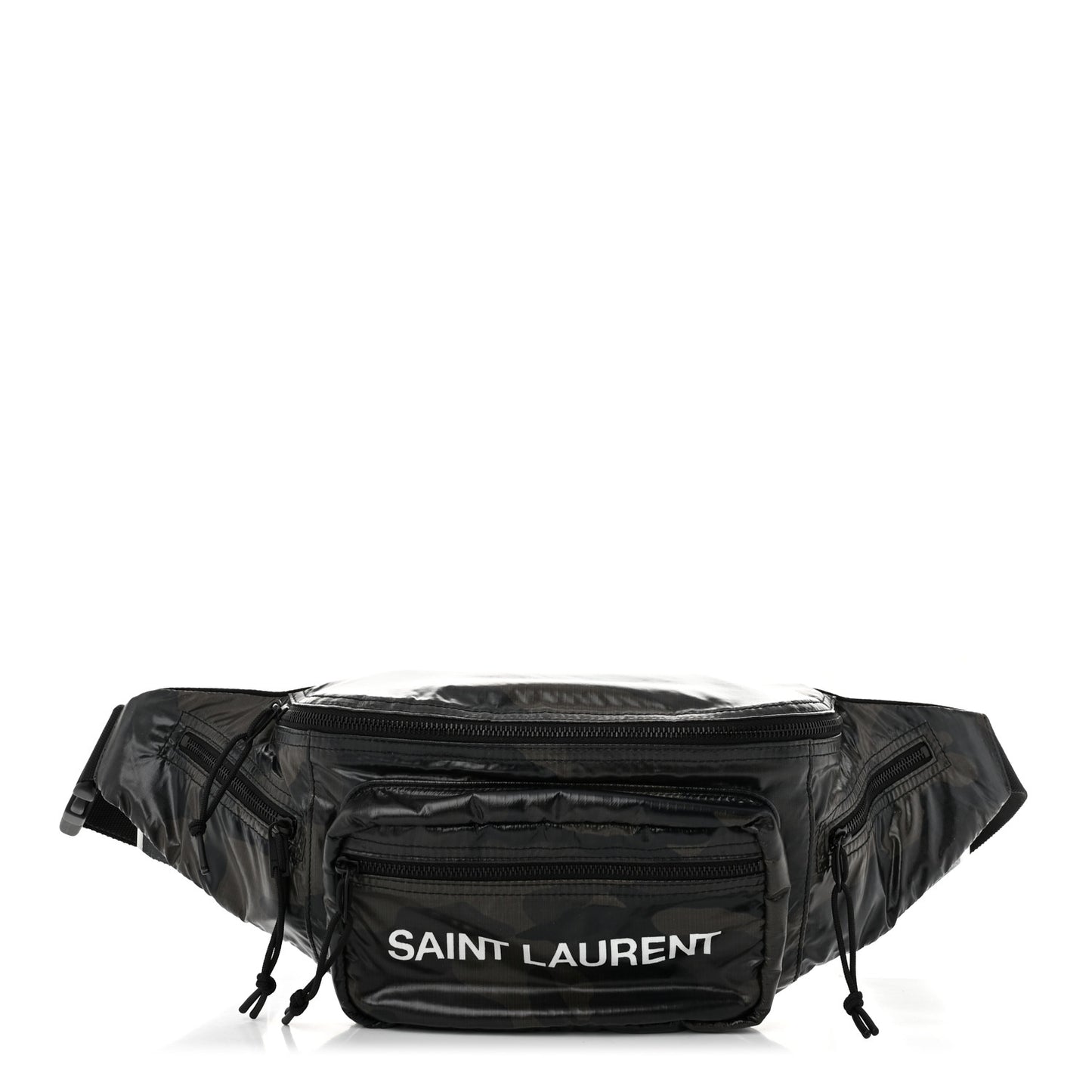 Nylon Camouflage Logo Ripstop Body Belt Bag Kaki