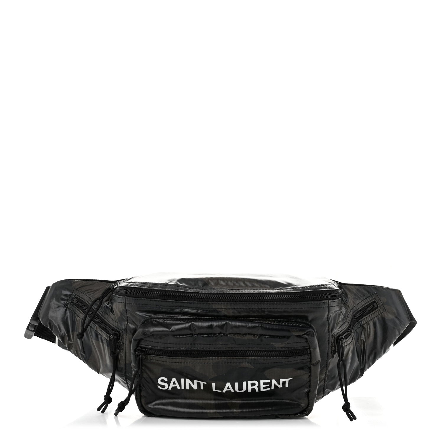 Saint Laurent Nylon Camouflage Logo Ripstop Body Belt Bag Kaki 1 of 9