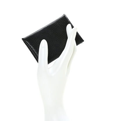 Hermes Lizard Calvi Card Case Black 2 of 7