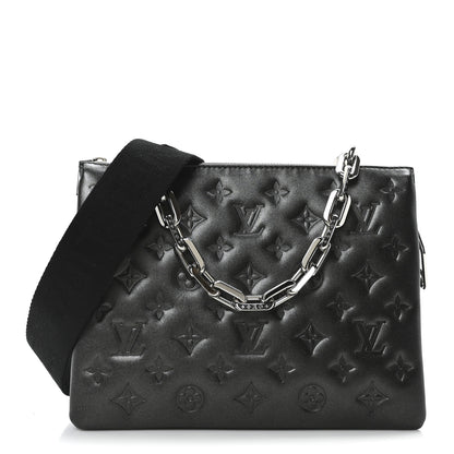Louis Vuitton Lambskin Embossed Monogram Coussin PM Anthracite 1 of 9