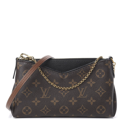 Louis Vuitton Monogram Pallas Clutch Black 1 of 8