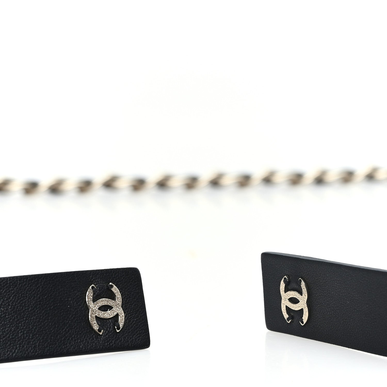 Chanel Lambskin Chain CC Bow Belt M Black 3 of 4