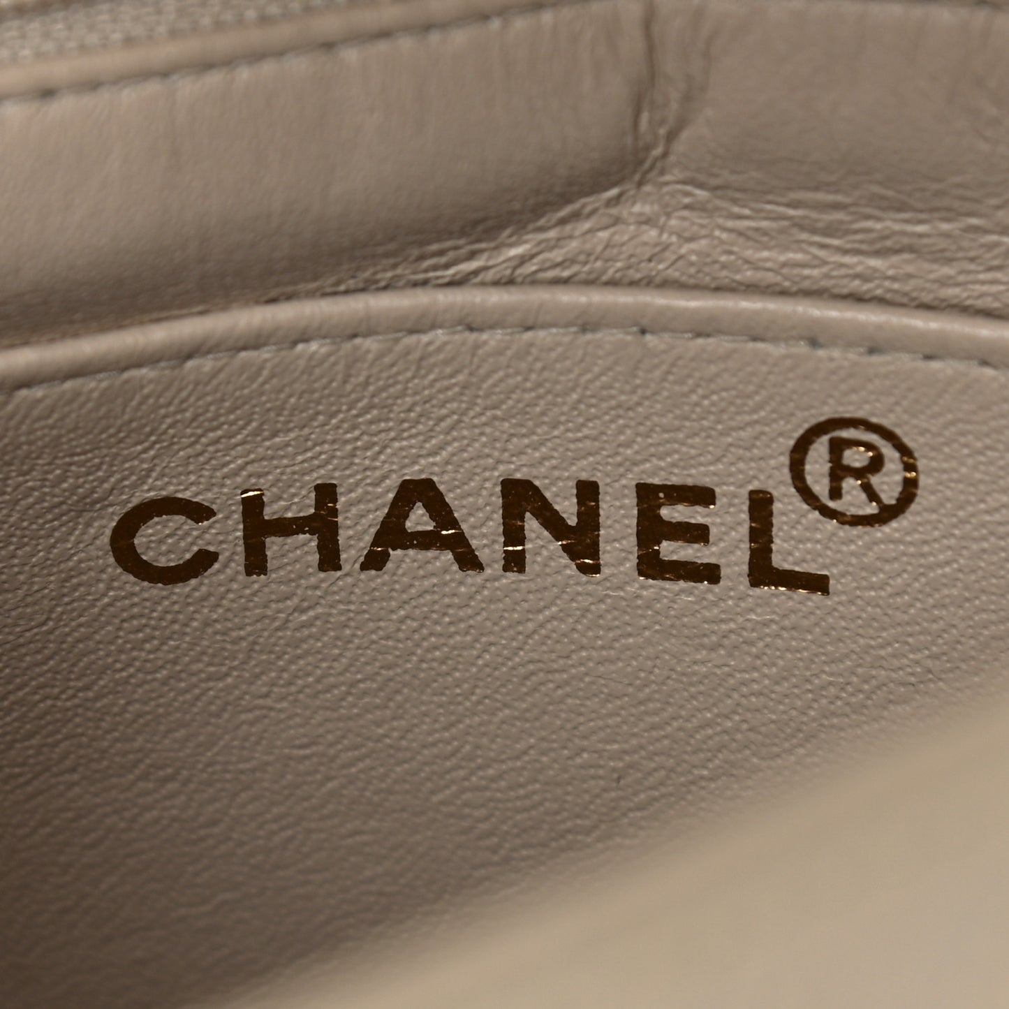 Lambskin Quilted Mini Square Flap Beige