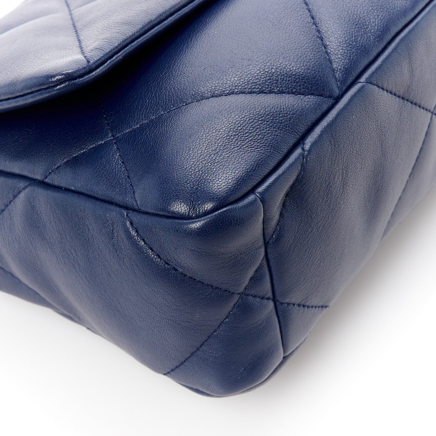 Chanel Lambskin Quilted Medium Chanel 19 Flap Navy Blue 8 of 10