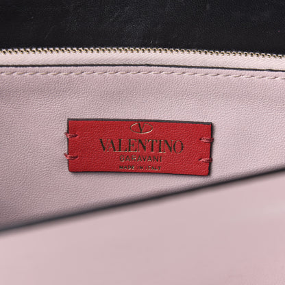 Valentino Garavani Calfskin Rockstud Side Slip Wristlet Clutch Water Rose 7 of 12
