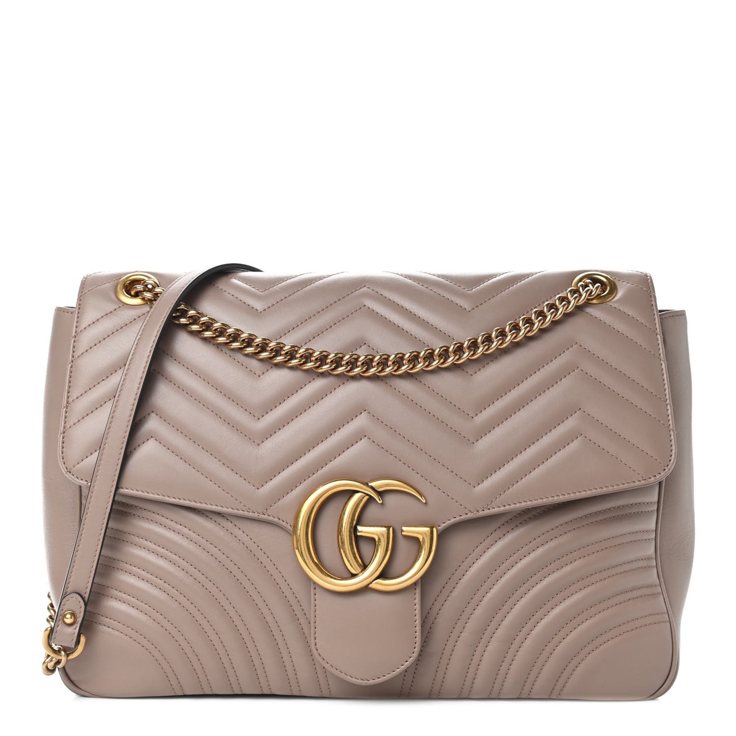 Calfskin Matelasse Large GG Marmont Shoulder Bag Porcelain Rose