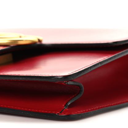 Gucci Knight Calfskin Small GG Marmont Chain Handle Bag Hibiscus Red 10 of 11