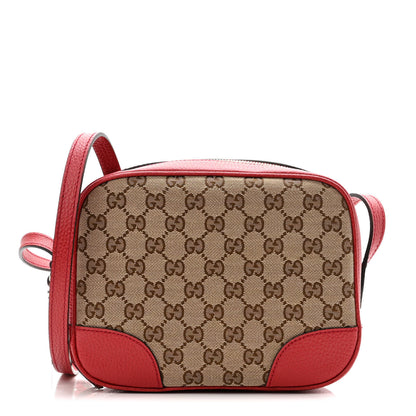 Gucci Monogram Mini Bree Messenger Bag Red 1 of 10