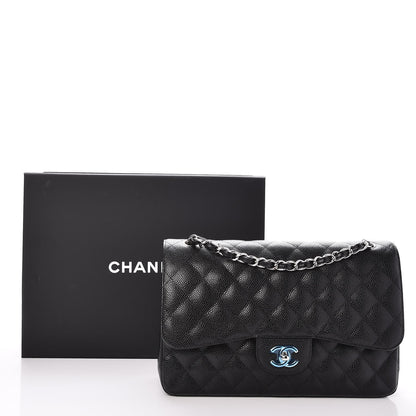 Chanel Caviar Quilted Jumbo Double Flap Black 9 of 9