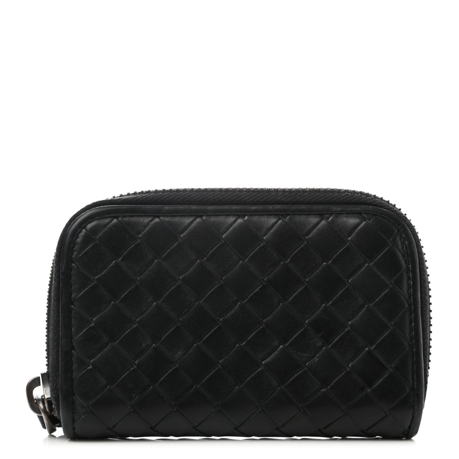 Bottega Veneta Nappa Intrecciato Zip Around Coin Purse Black 1 of 7