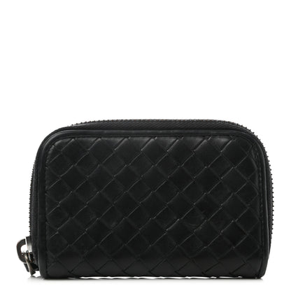 Bottega Veneta Nappa Intrecciato Zip Around Coin Purse Black 1 of 7