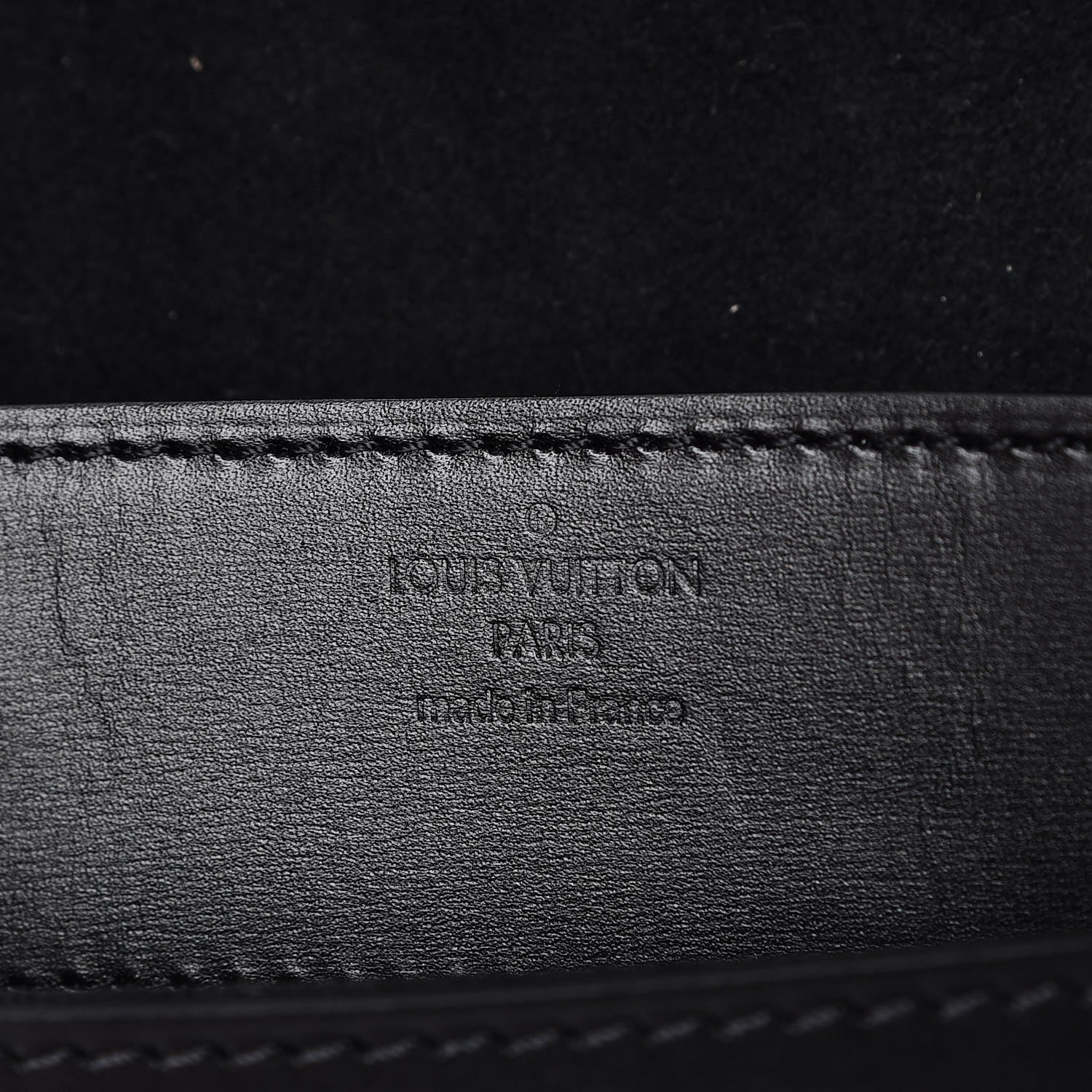 Louis Vuitton Calfskin Pochette Louise GM Black 6 of 7