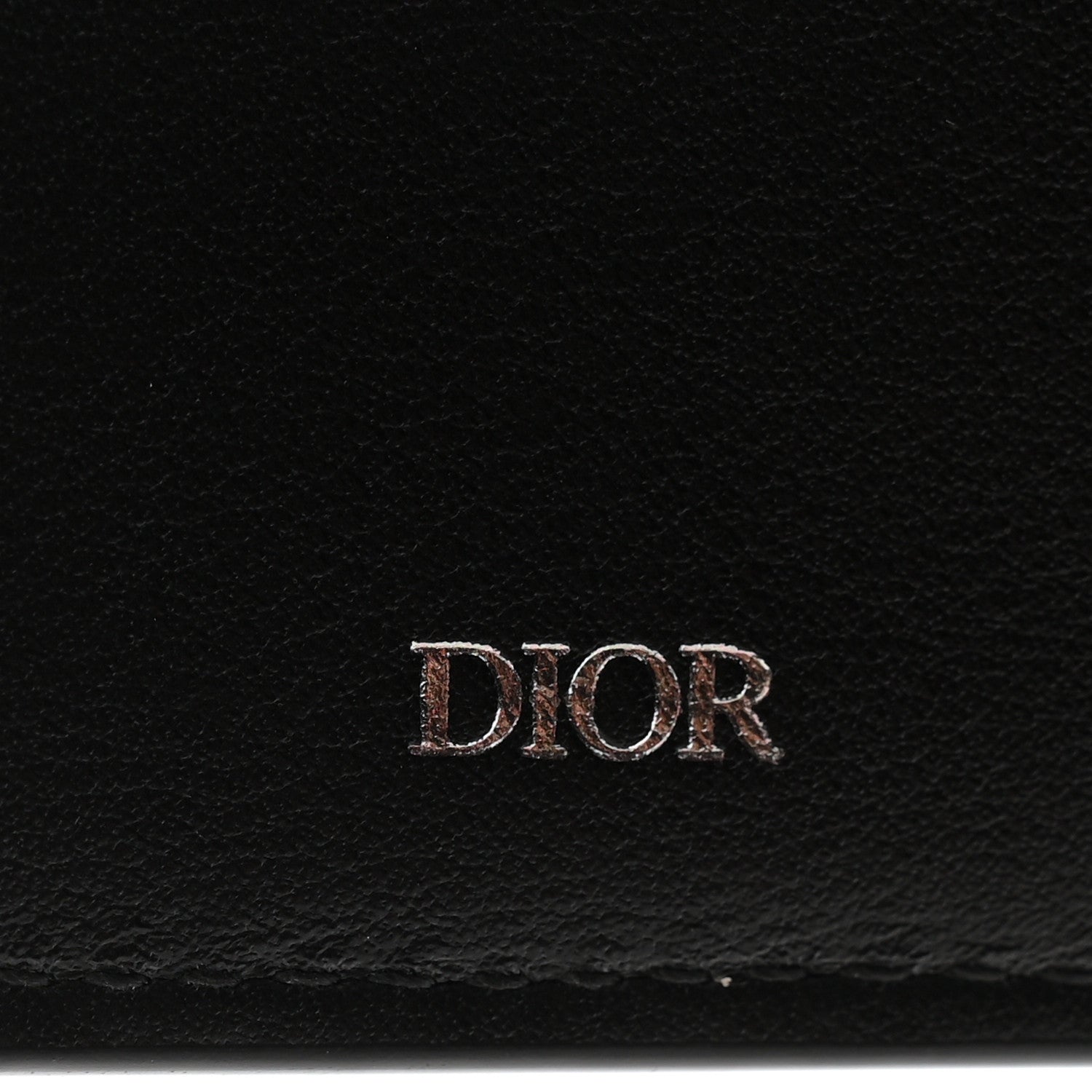 Christian Dior Grained Calfskin CD Icon Bifold Wallet Black 6 of 7