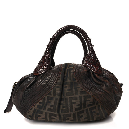 Fendi Zucca Nappa Nuvolata Vitello Tortuga Spy Bowler Tobacco Moro 1 of 10