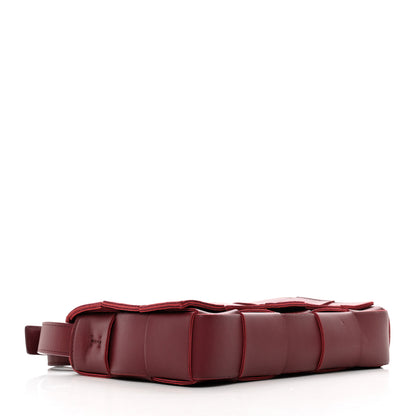 Bottega Veneta Lambskin Maxi Intrecciato Cassette Crossbody Bag Bordeaux 4 of 10