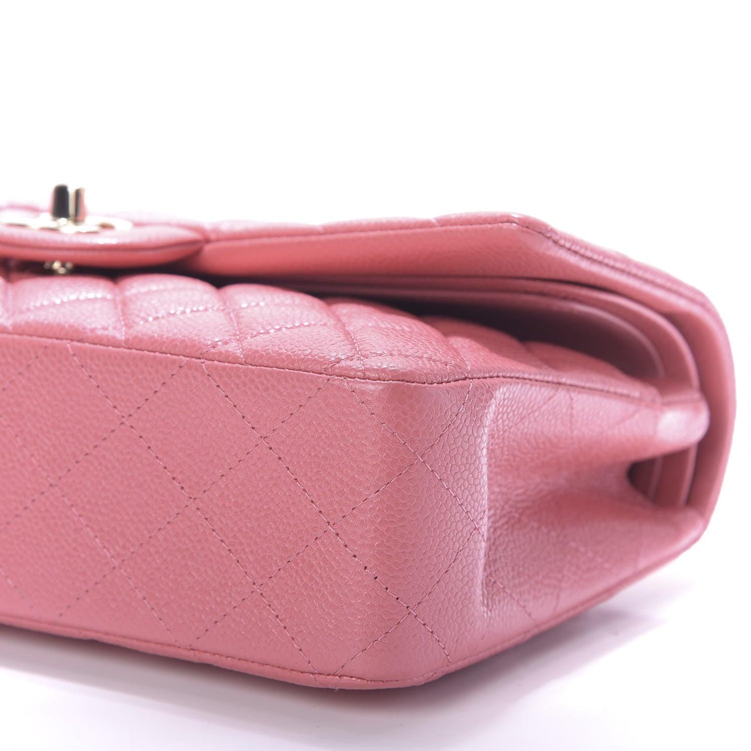 Chanel Caviar Quilted Medium Double Flap Pink 7 of 10