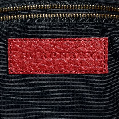 Burberry Heritage Grain Check Embossed Medium Dewsbury Tote Military Red 8 of 12