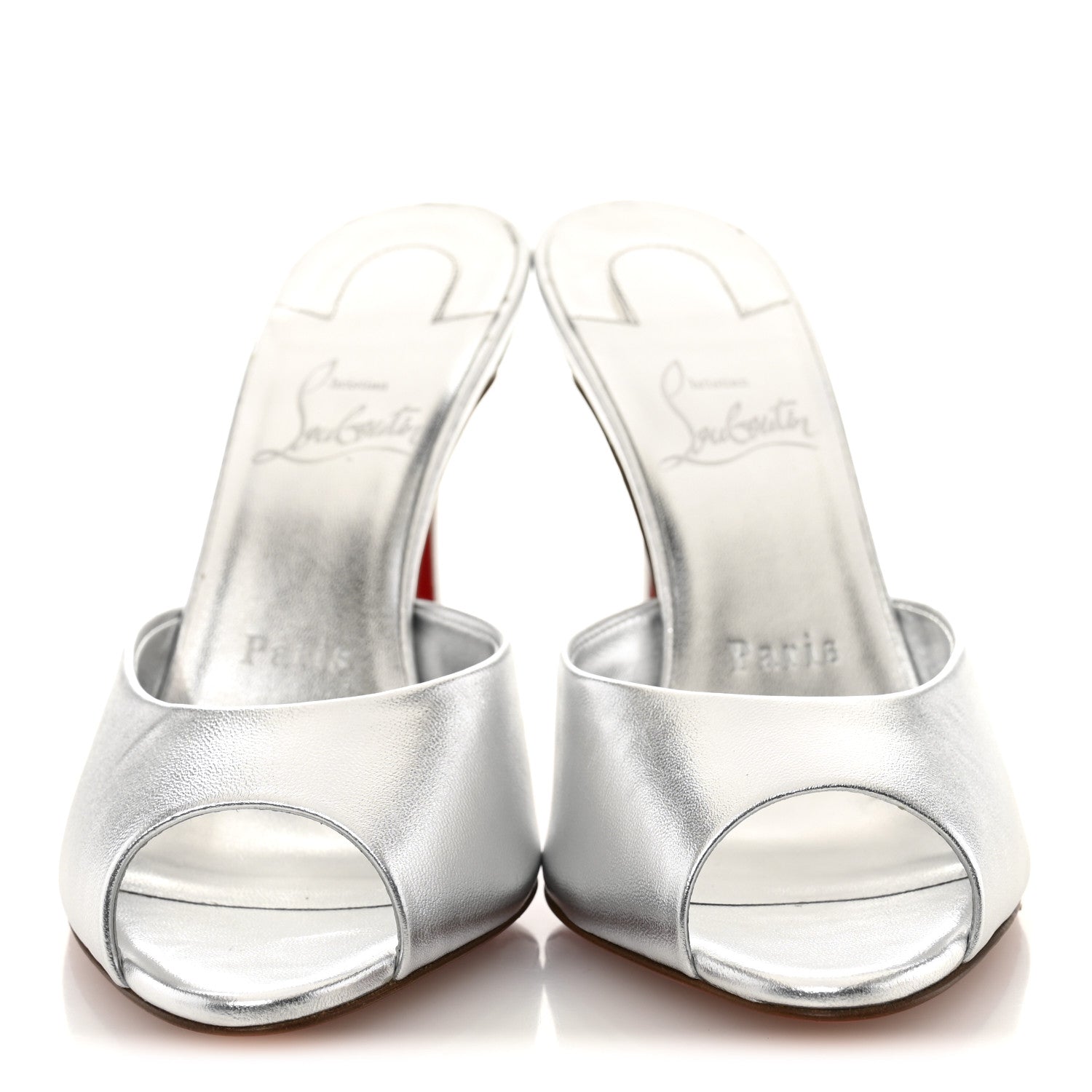 Christian Louboutin Metallic Nappa Me Dolly 100 Sandals 36.5 Silver 2 of 8