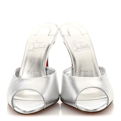 Christian Louboutin Metallic Nappa Me Dolly 100 Sandals 36.5 Silver 2 of 8