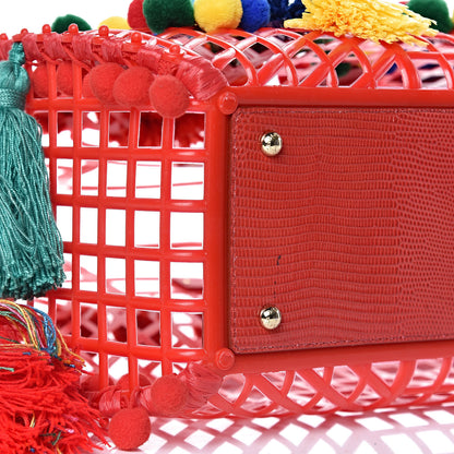 Dolce & Gabbana PVC Cage Market Tote Red 8 of 10