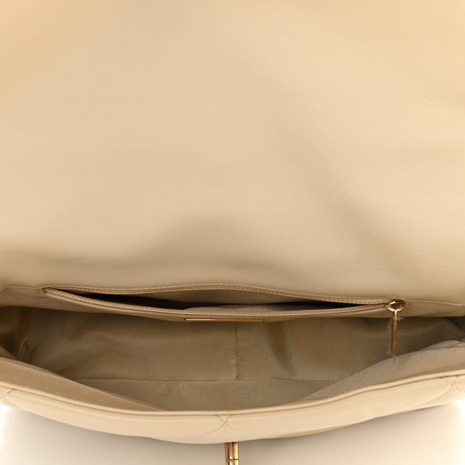 Chanel Lambskin Quilted Large Chanel 19 Flap Beige 5 of 11