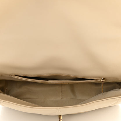 Chanel Lambskin Quilted Large Chanel 19 Flap Beige 5 of 11