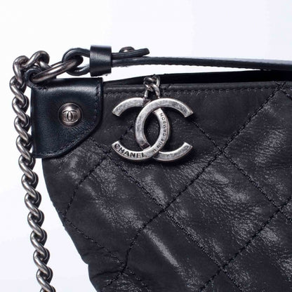 Chanel Iridescent Calfskin Coco Daily Hobo Black 3 of 10