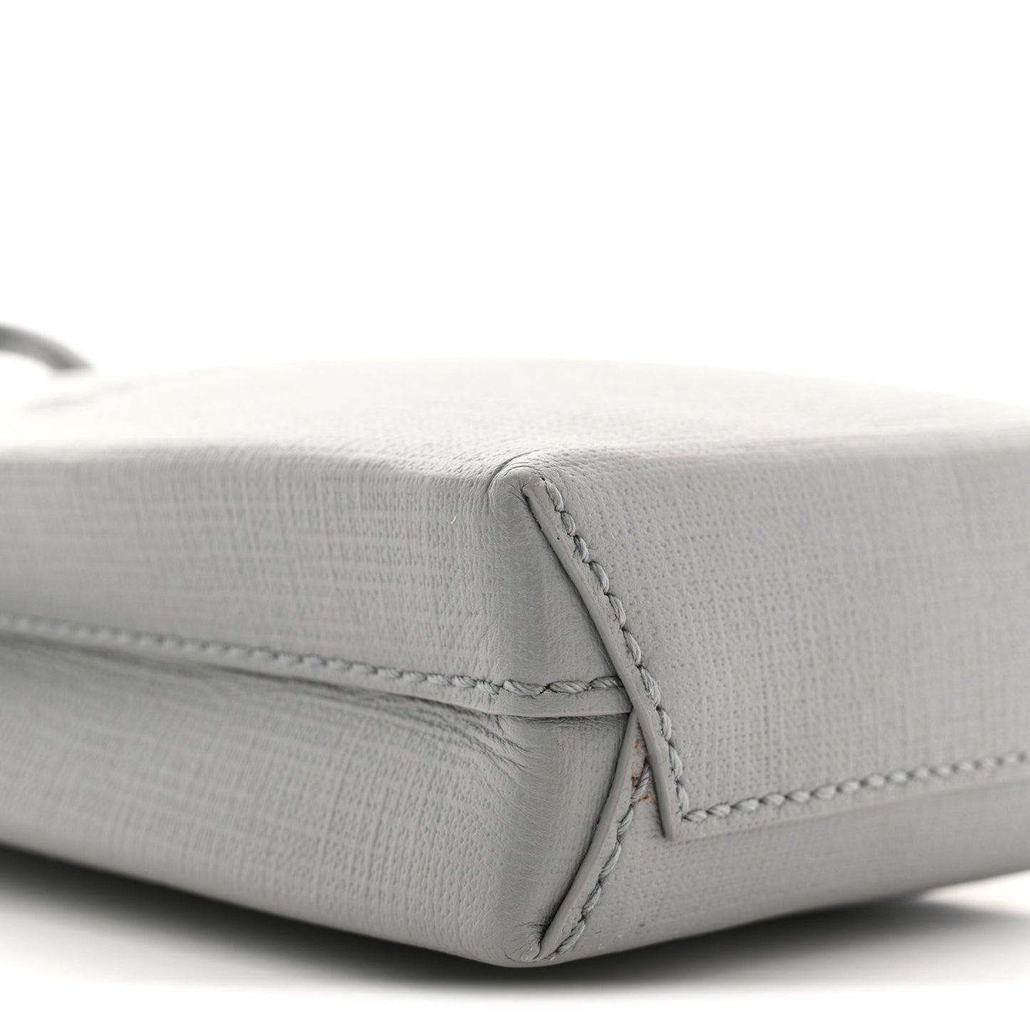 Squared Calfskin Logo Shopping Phone Holder Bag Balenciaga Grey