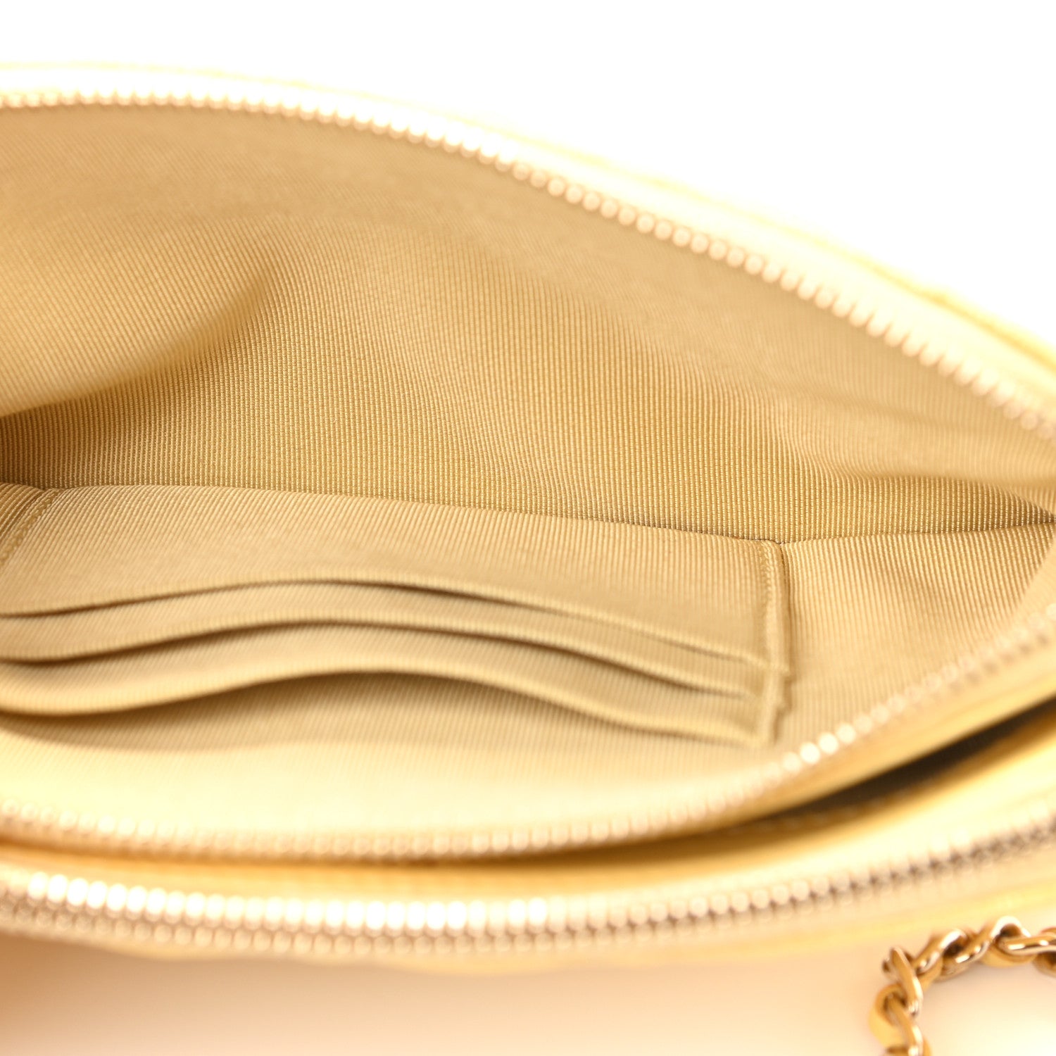 Chanel Iridescent Caviar Quilted Small Clutch With Chain Yellow 5 of 15