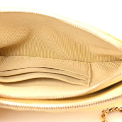 Chanel Iridescent Caviar Quilted Small Clutch With Chain Yellow 5 of 15