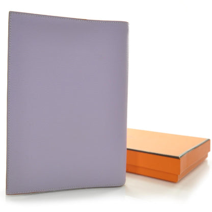 Hermes Chevre Mysore Globe Trotter Agenda Cover Lilac 3 of 9